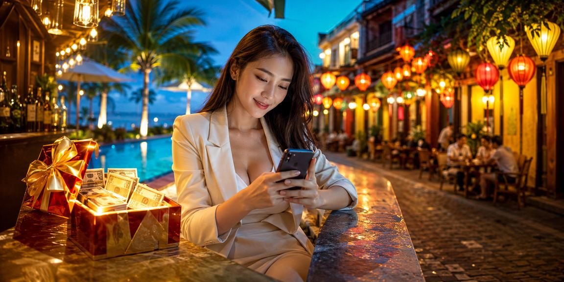 Giao diện giải trí trực tuyến trên màn hình lớn